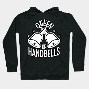 Queen Of Handbells White Design Hoodie